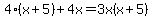 4%28x%2B5%29+%2B+4x=+3x%28x%2B5%29