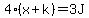 4%28x%2Bk%29+=+3J