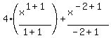 4%28x%5E%281%2B1%29%2F%281%2B1%29%29+%2B+x%5E%28-2%2B1%29%2F%28-2%2B1%29