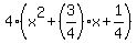 4%28x%5E2%2B%283%2F4%29x%2B1%2F4%29