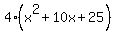 4%28x%5E2%2B10x%2B25%29