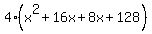 4%28x%5E2%2B16x%2B8x%2B128%29
