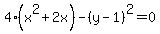 4%28x%5E2%2B2x%29-%28y-1%29%5E2=0