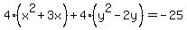 4%28x%5E2%2B3x%29%2B4%28y%5E2-2y%29=-25