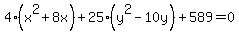 4%28x%5E2%2B8x%29%2B25%28y%5E2-10y%29%2B589=0