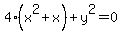 4%28x%5E2%2Bx%29%2By%5E2=0