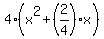 4%28x%5E2+%2B+%282%2F4%29x%29
