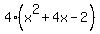4%28x%5E2+%2B+4x+-+2%29+