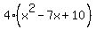 4%28x%5E2+-+7x+%2B+10%29