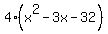 4%28x%5E2-3x-32%29