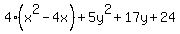 4%28x%5E2-4x%29+%2B+5y%5E2+%2B+17y+%2B+24
