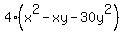 4%28x%5E2-xy-30y%5E2%29