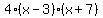 4%28x+-+3%29%28x+%2B+7%29