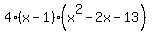 4%28x-1%29%28x%5E2-2x-13%29