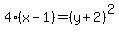 4%28x-1%29=%28y%2B2%29%5E2