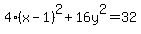 4%28x-1%29%5E2%2B16y%5E2=32