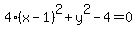 4%28x-1%29%5E2%2By%5E2-4=0