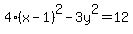 4%28x-1%29%5E2-3y%5E2=12