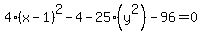 4%28x-1%29%5E2-4-25%28y%5E2%29-96=0