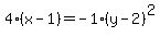 4%28x-1%29+=+-1%28y-2%29%5E2