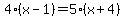 4%28x-1%29+=+5%28x%2B4%29+