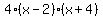4%28x-2%29%28x%2B4%29