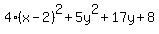 4%28x-2%29%5E2+%2B+5y%5E2+%2B+17y+%2B+8