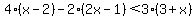 4%28x-2%29-2%282x-1%29%3C3%283%2Bx%29