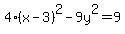 4%28x-3%29%5E2-9y%5E2=9