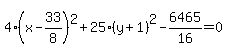 4%28x-33%2F8%29%5E2%2B25%28y%2B1%29%5E2-6465%2F16=0