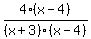 4%28x-4%29%2F%28x%2B3%29%28x-4%29