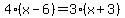 4%28x-6%29=3%28x%2B3%29