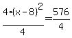 4%28x-8%29%5E2%2F4=576%2F4