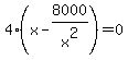 4%28x-8000%2Fx%5E2%29=0