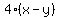 4%28x-y%29