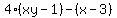 4%28xy-1%29-%28x-3%29