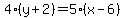 4%28y%2B2%29=5%28x-6%29
