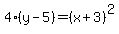 4%28y-5%29=%28x%2B3%29%5E2