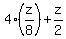 4%28z%2F8%29%2Bz%2F2