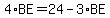 4%2A%22BE%22=24-3%2A%22BE%22