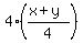 4%2A%28%28x%2By%29%2F4%29