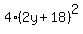 4%2A%282y%2B18%29%5E2