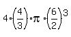4%2A%284%2F3%29pi%2A%286%2F2%29%5E3