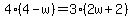 4%2A%284-w%29=3%2A%282w%2B2%29