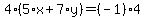 4%2A%285%2Ax%2B7%2Ay%29=%28-1%29%2A4