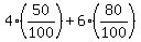 4%2A%2850%2F100%29%2B6%2880%2F100%29