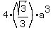 4%2A%28sqrt%283%29%2F3%29%2Aa%5E3