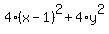 4%2A%28x-1%29%5E2+%2B+4%2Ay%5E2