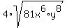 4%2A+sqrt%2881x%5E6%2Ay%5E8%29+