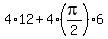 4%2A12+%2B+4%2A%28pi%2F2%29%2A6